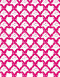Pink Heart Patterned Graphic Design Rug