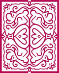 Ornate Red And White Floral Design Rug