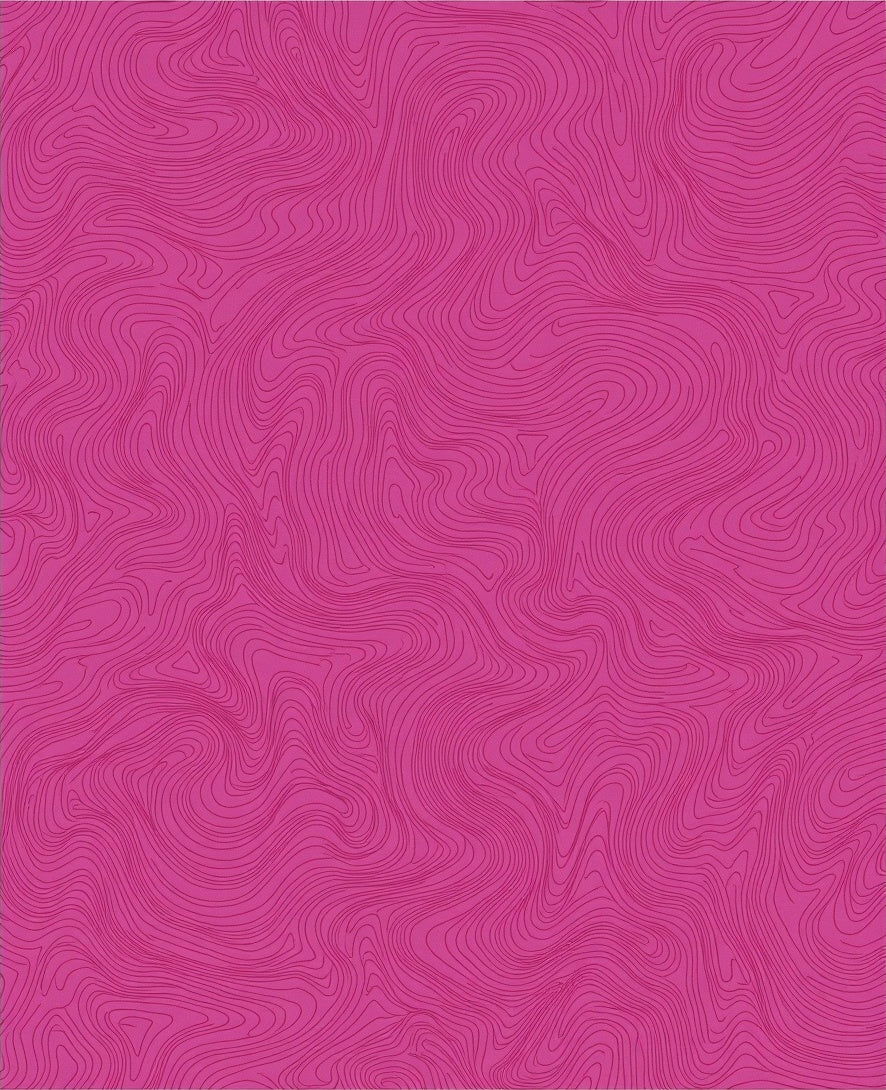 Pink Abstract Contour Pattern Rug