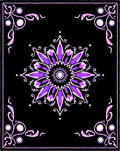 Ornate Purple Floral Medallion Rug