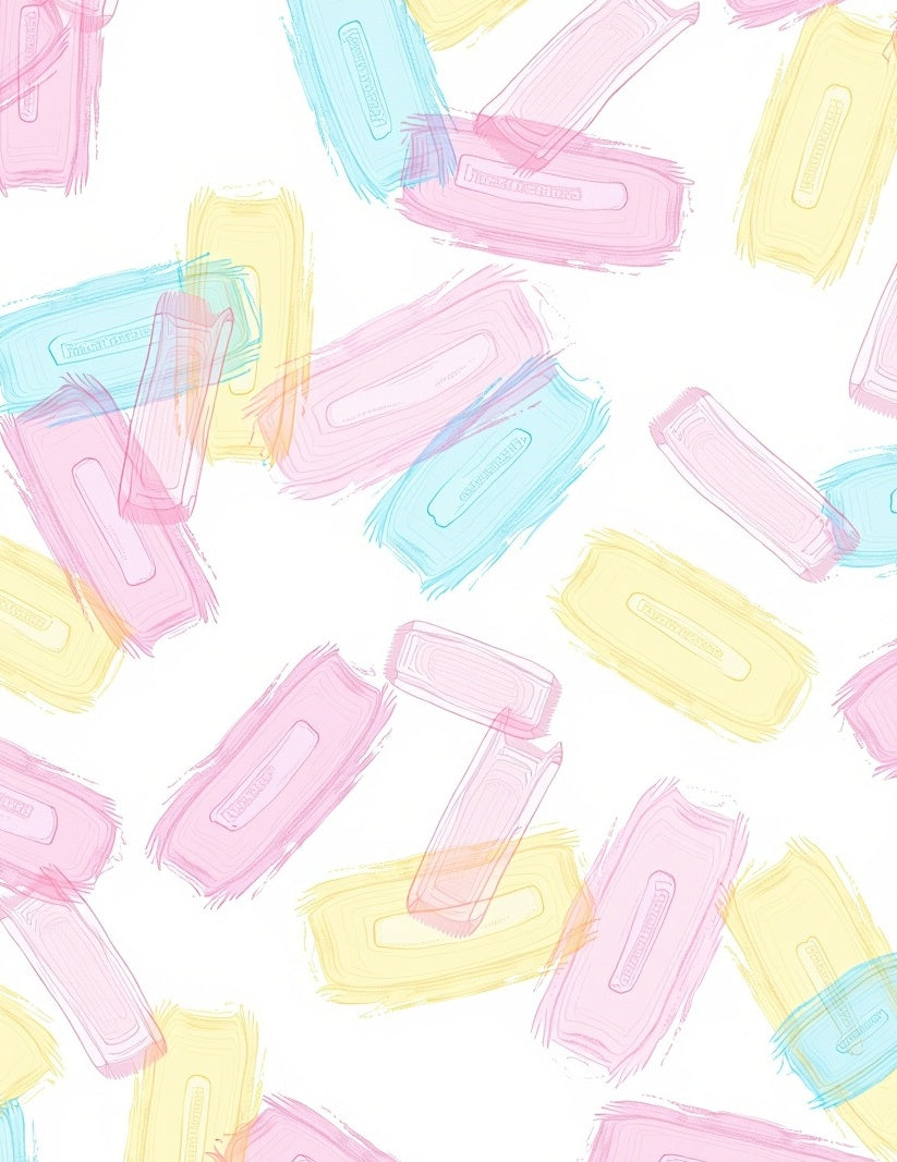 Pastel Brushstrokes Abstract Pattern Rug