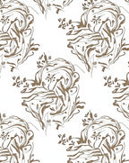 Whimsical Floral Swirl Pattern Design Rug