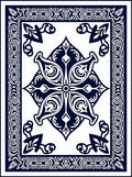 Intricate Geometric Patterned Navy Rug