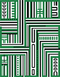 Striped Geometric Pattern Rug