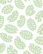 Green Leafy Abstract Pattern Rug