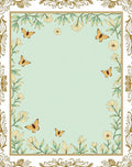 Floral Butterfly Meadow Light Blue Rug