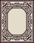 Elegant Scrollwork Border Design Rug