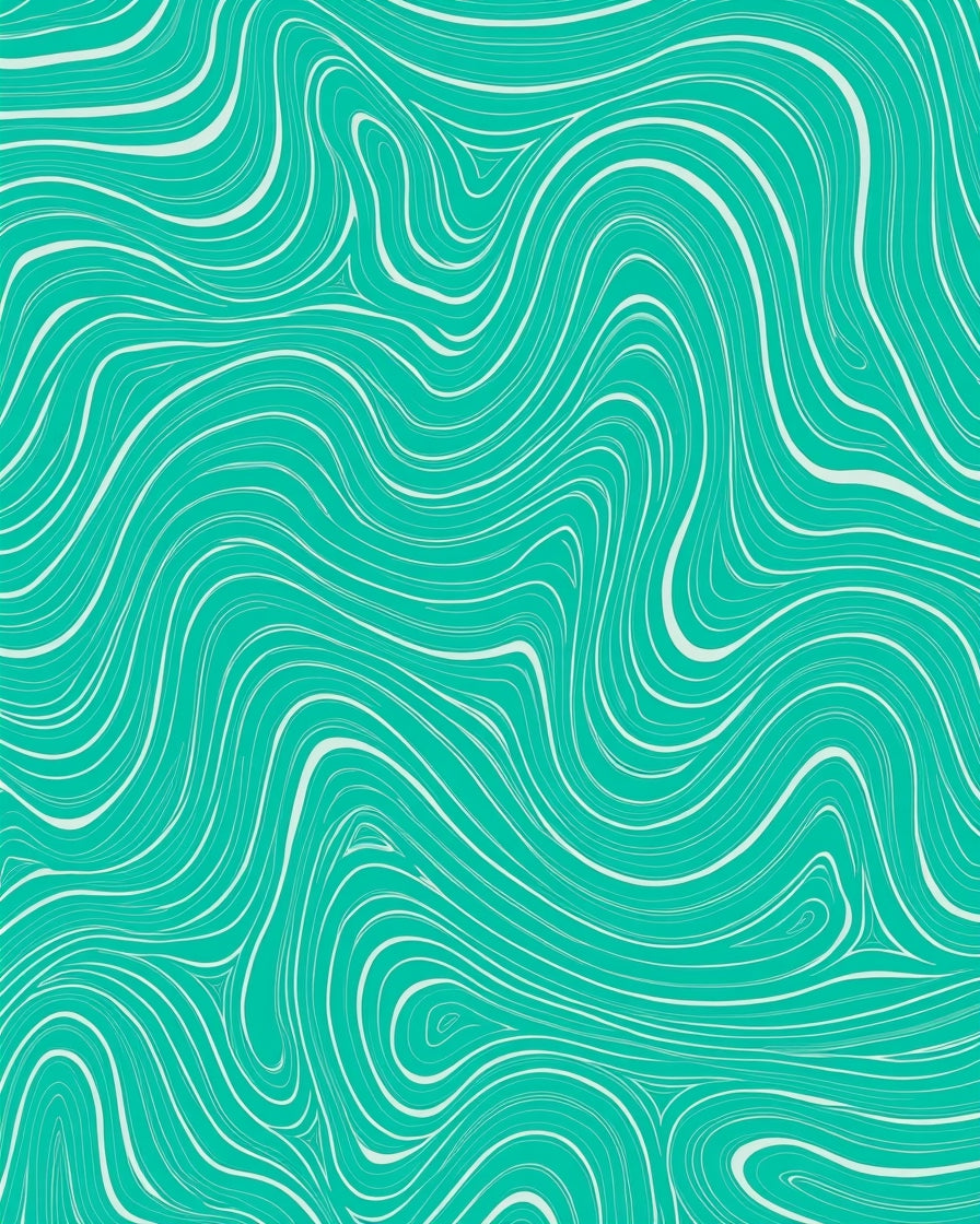 Modern Swirl Turquoise Pattern Rug