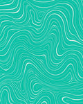 Modern Swirl Turquoise Pattern Rug