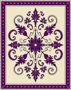 Floral Swirl Antique Plum Pattern Rug