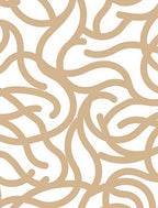 Modern Swirling Beige Abstract Pattern Rug