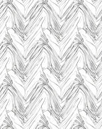 Abstract Zigzag Sketch Texture Rug