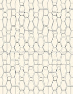 Geometric Hexagon Outline Pattern Rug