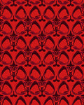 Crimson Abstract Floral Pattern Rug