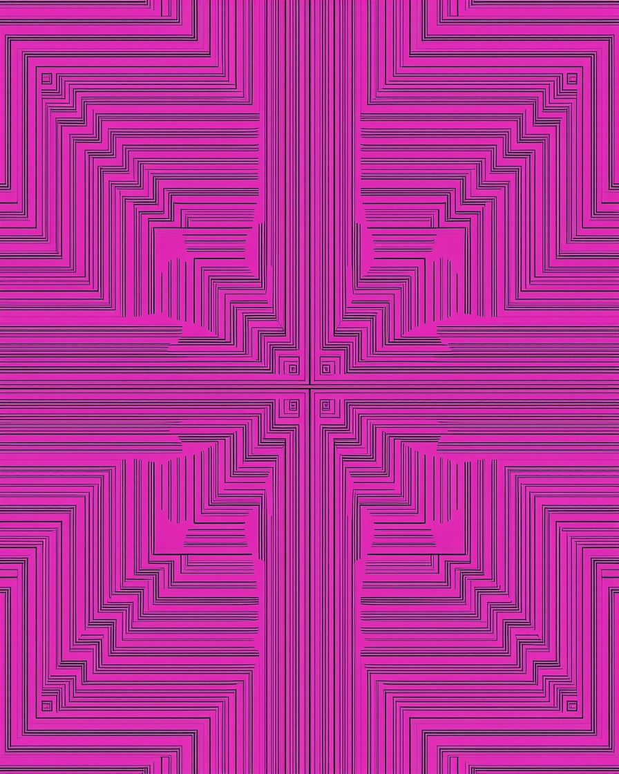 Bold Geometric Maze Pattern Rug