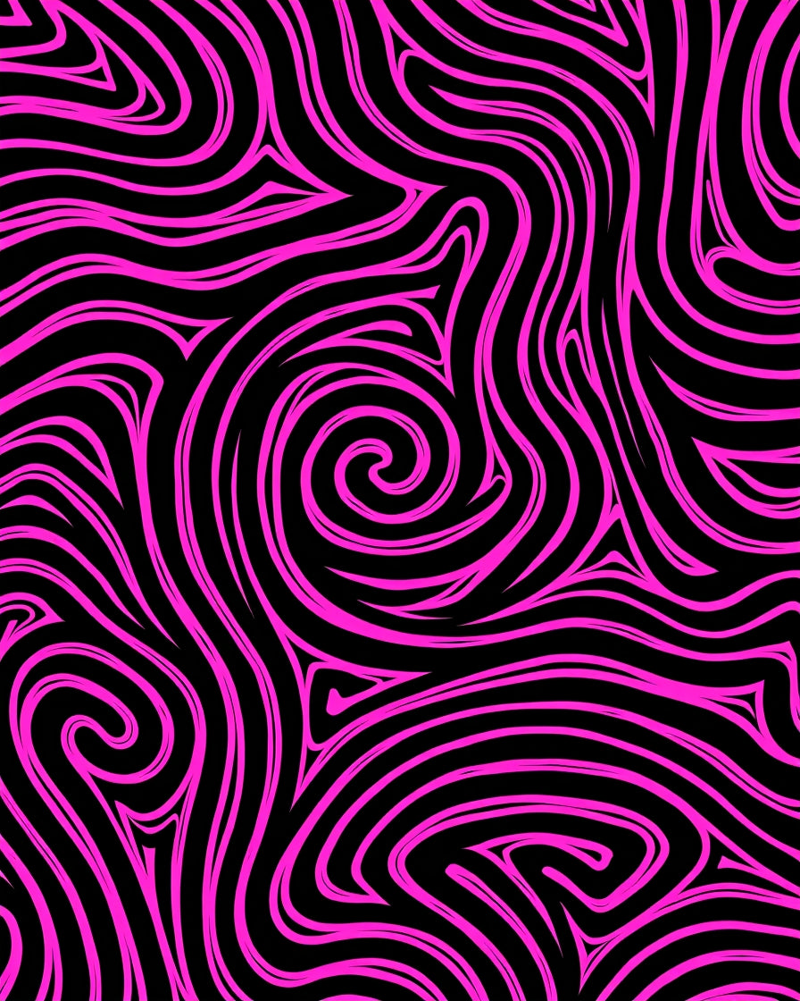 Bold Pink Swirl Abstract Pattern Rug