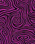 Bold Pink Swirl Abstract Pattern Rug