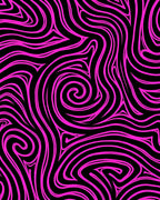 Bold Pink Swirl Abstract Pattern Rug