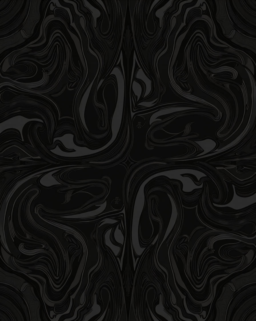 Dark Abstract Swirl Pattern Rug
