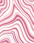 Pink Swirls Abstract Design Rug