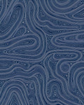 Flowing Swirls and Dots Pattern Rug