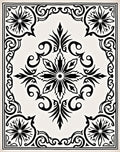 Vintage Floral Symmetry Pattern Rug