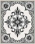 Vintage Floral Symmetry Pattern Rug