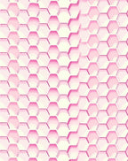 Sweet Pink Honeycomb Geometric Pattern Rug