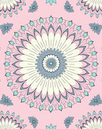 Soft Pastel Mandala Floral Pattern Rug