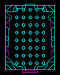 Geometric Grid Abstract Neon Pattern Rug