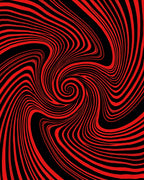 Abstract Red Black Swirl Pattern Rug