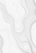 Abstract White Marble Wavy Pattern Rug