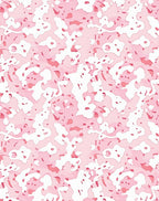 Soft Pink Abstract Blob Pattern Rug