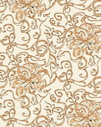 Elegant Floral Scrollwork In Beige Rug
