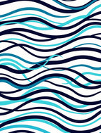Abstract Wave Pattern Design Rug