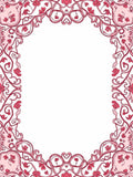 Ornate Floral Scrollwork Pink Pattern Rug