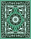 Mandala Geometric Medallion Vine Pattern Rug