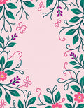 Floral Vine With Pink Accent Pattern Rug