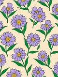 Purple Daisy Delightful Floral Pattern Rug