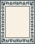 Ornate Floral Border Design Rug