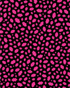 Bold Pink Leaf Pattern Rug