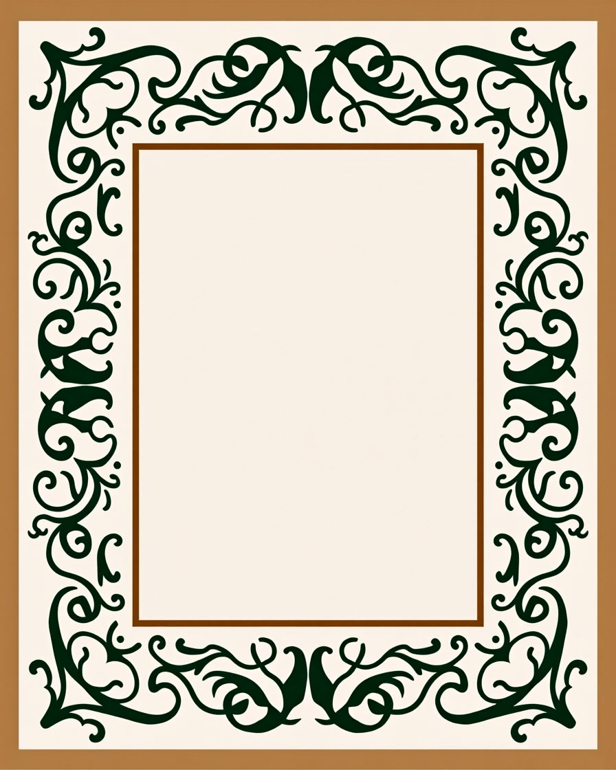 Elegant Scrollwork Arabesque Style Rug