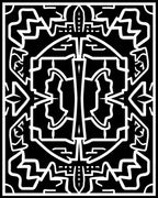 Black And White Abstract Geometric Art Rug