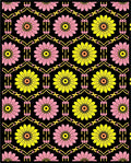 Bold Floral Geometric Lattice Design Rug