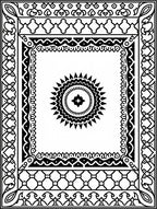 Bold Geometric Sunburst Tribal Pattern Rug