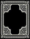 Ornate Filigree Scrollwork Border Rug