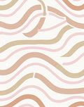 Serene Pastel Wavy Ribbon Design Rug