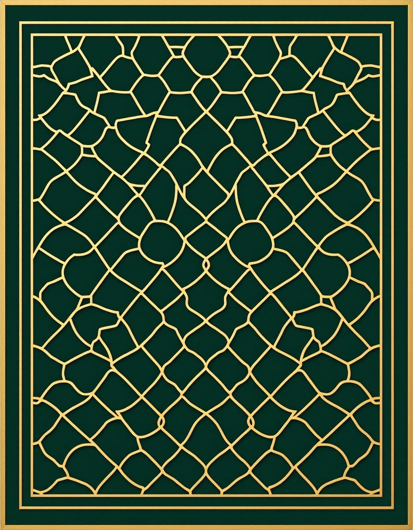 Elegant Geometric Lattice Design Rug