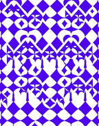 Bold Royal Blue Diamond Pattern Rug