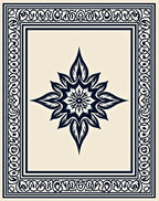 Intricate Starburst Decorative Pattern Rug